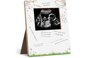 Hatzelou Baby Shower Sign Picture Frame, Baby Sonogram Picture Frame, Baby Shower Guestbook Photo Frame, Baby Shower Gender Reveal Gifts, Baby Shower Party Decor 4.3 * 5.3 IN Photos