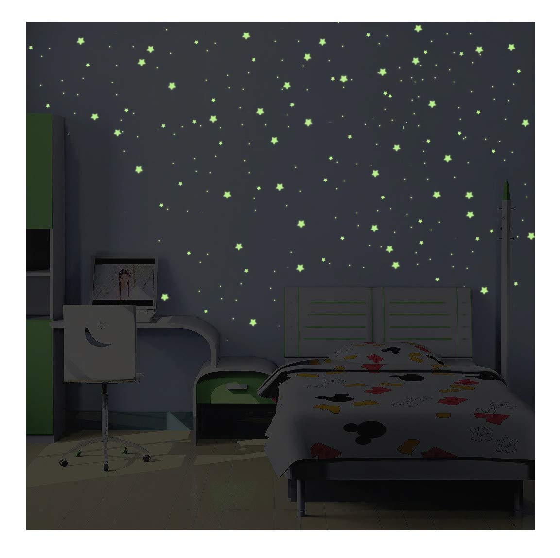 Glow in The Dark Milky Way Stickers - 240 Mini Stars and Planets