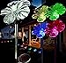 Brilliant & Mo Set of 2 Acrylic Trumpet Flower Garden Stakes Solar Flower Light for Home Patio Deck Lawn Yard Decor