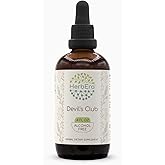 HerbEra Devil's Club B120 Alcohol-Free Herbal Extract Tincture, Super-Concentrated Wildcrafted Devil's Club (Oplopanax horridus) Dried Root (4 fl oz)
