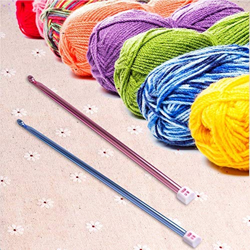 6 Tunisian+Knitting+Multicolor+Beginners+Large+eye