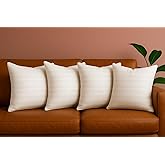 Trendy Home 16x16 Throw Pillow Insert (Set of 4, White) Bed and Couch Pillows Stuffer Hypoallergenic, Decorative Home Outdoor Sofa Pillow Filler (Machine Wash, 4 Pack)
