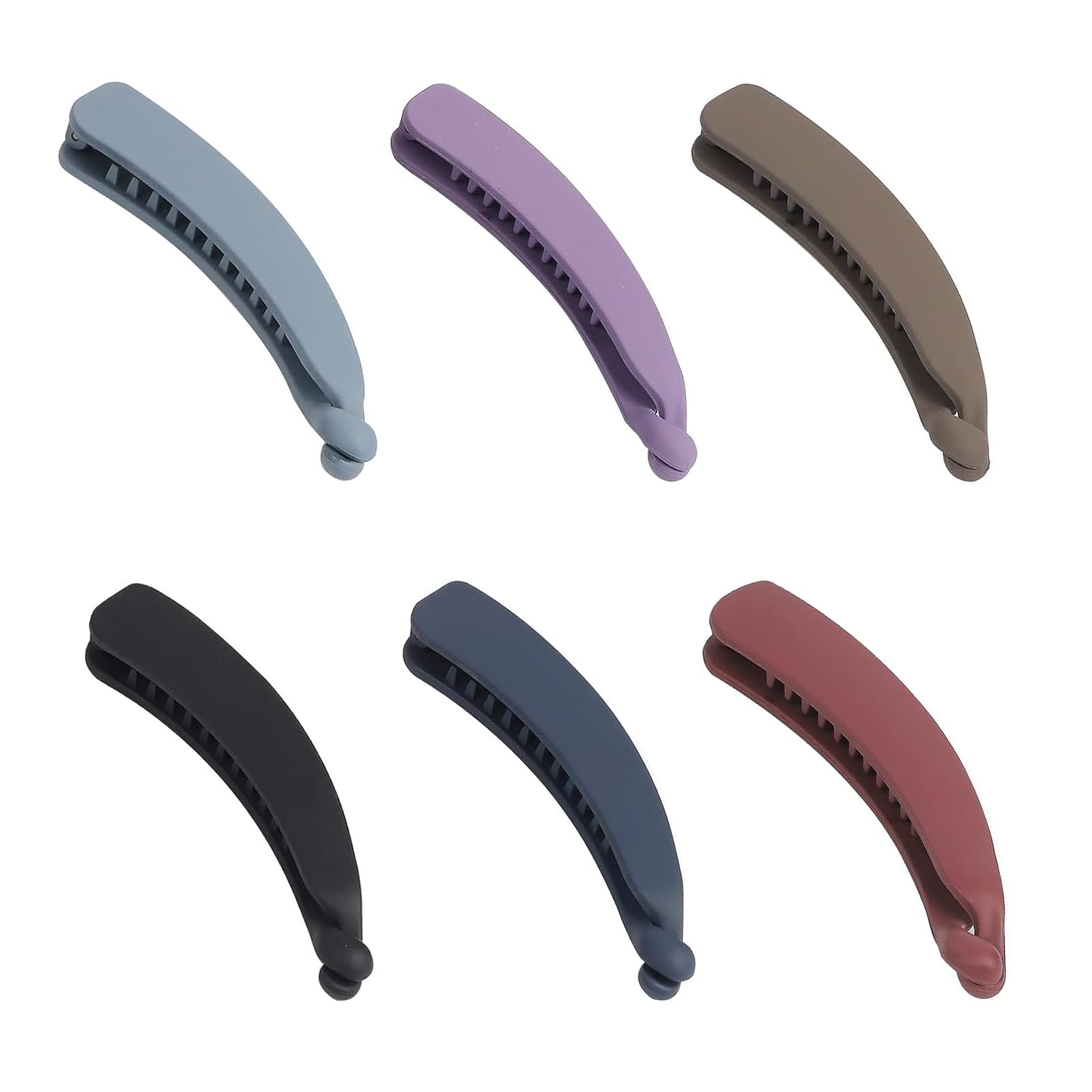 Qianxihu 6Pcs Banana Ponytail Holder Clip Fashionable Large Banana Hair Clip Strong Hold Ponytail Banana Clips Vintage Comb Banana Clips for Women Girls