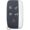 Replacement Key Fob Case Fits for Land Rover Range Rover Sport LR2 LR4 Evoque 5 Buttons Smart Key Fob Shell Keyless Entry Remote Casing (Black)