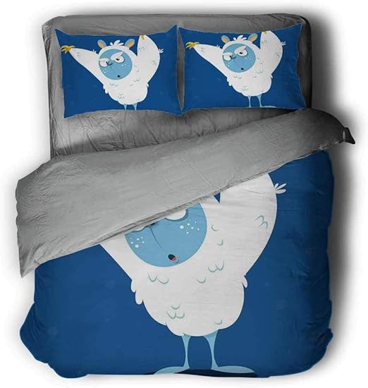 Flyerer Wild Scary Yeti Costume ThreePiece Bed Queen Size