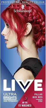 Schwarzkopf LIVE Ultra Brights Pillar Box Red 092 Semi-Permanent Hair Dye