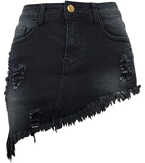 black short jean skirt