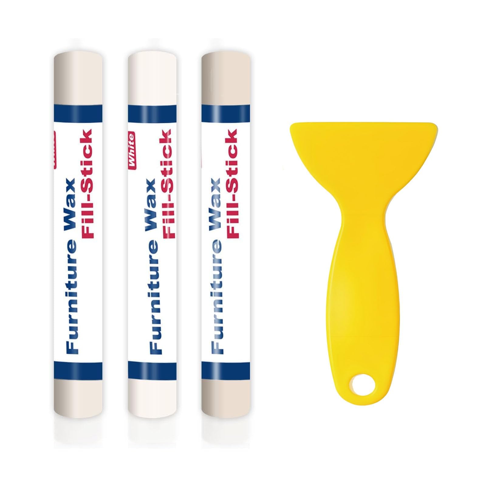 Photo 1 of ***MISSING WAX FILL STICK*** Kenbry Wood Filler Sticks 3 Colors White Wax Fill Stick, Wood Repair Kit for Scratches, Crack, Scuffs, Gouges on Wooden Funiture, Floors, Cabinets, Tables, and Doors-Rub Briskly Repair