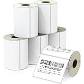 BETCKEY - 4" x 3" (102 mm x 76 mm) Shipping & Multipurpose Labels Compatible with Zebra & Rollo Label Printer,Premium Adhesive & Perforated [6 Rolls, 3000 Labels]