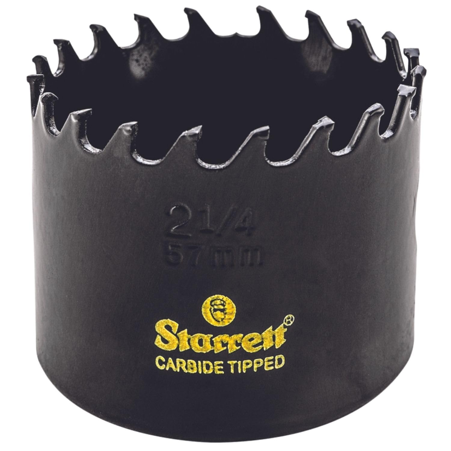 Starrett Tungsten Carbide Tipped Hole Saw - CT214 Deep Cut Holesaw Cutter - For Wood Suspended Flooring Reinforced Concrete & Fibreglass - 57MM — image 1