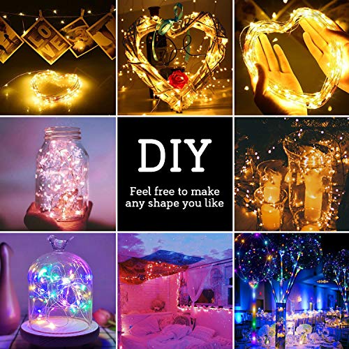 Tencoz Guirnalda Luces 10M 100 LED, Cadena de Luces LED USB Exteriores Interiores IP44 impermeable, Luces LED de Colores para Decoración Navidad Fiestas Bodas Jardin Habitacion(vistoso)