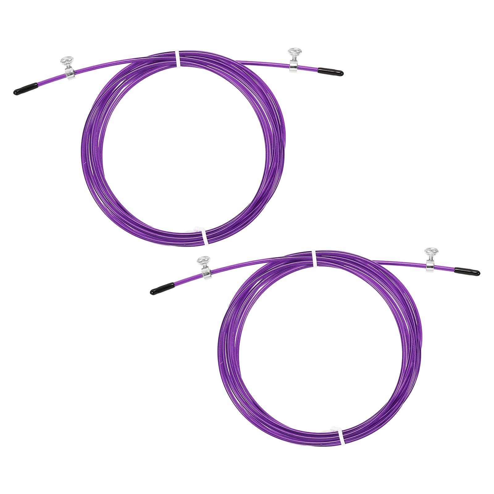 PATIKIL 10Ft Speed Jump Rope Replacement Cable, 2 Pack 2.5mm Professional Skipping Rope Steel Wire Replace for High Speed Jump Ropes, Purple