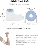 CureSquad Waterproof Cast Cover for Arm - Soft, Reusable, Universal Fit view 3