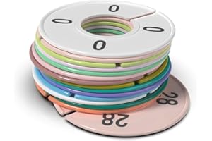 discount sizing Sets of Women's Clothing Round Rack Size Dividers (Sizes 0-28 Even) and Quantities Available … (45, Multi-Color)