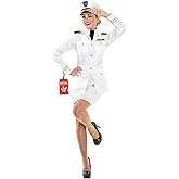fun shack Boat Captain Costume for Women, Navy Sailor Outfit, Nautical Captain Attire, Perfect for Parties and Events