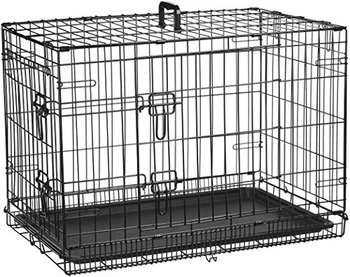 1 AmazonBasics+Double+Door+Folding+Metal+Crate