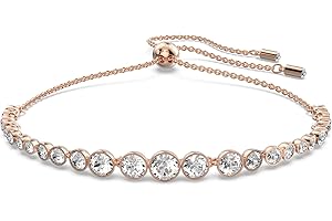 Swarovski Women's Emily Bracelet Collection, Rhodium Finish, Blue Crystals, Clear Crystals