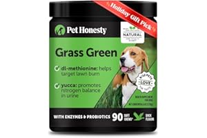 PET HONESTY Grass Green Dog Chews - Urine Neutralizer for Lawn, Dog Pee Grass Helps Yard Stay Green Addressing Burn Spots with Probiotics & Enzymes (Duck)