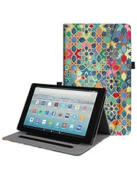 Fintie   Funda para All new  Fire HD 10 Tablet (7ª Generación, 2017 Release)   [] de visualización Multiángulo Folio Stand Cover con bolsillo Auto Encendido Apagado