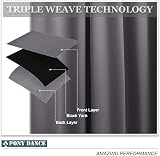 PONY DANCE Gray Blackout Curtains 66x54 Pencil Pleat 2 Panels view 5