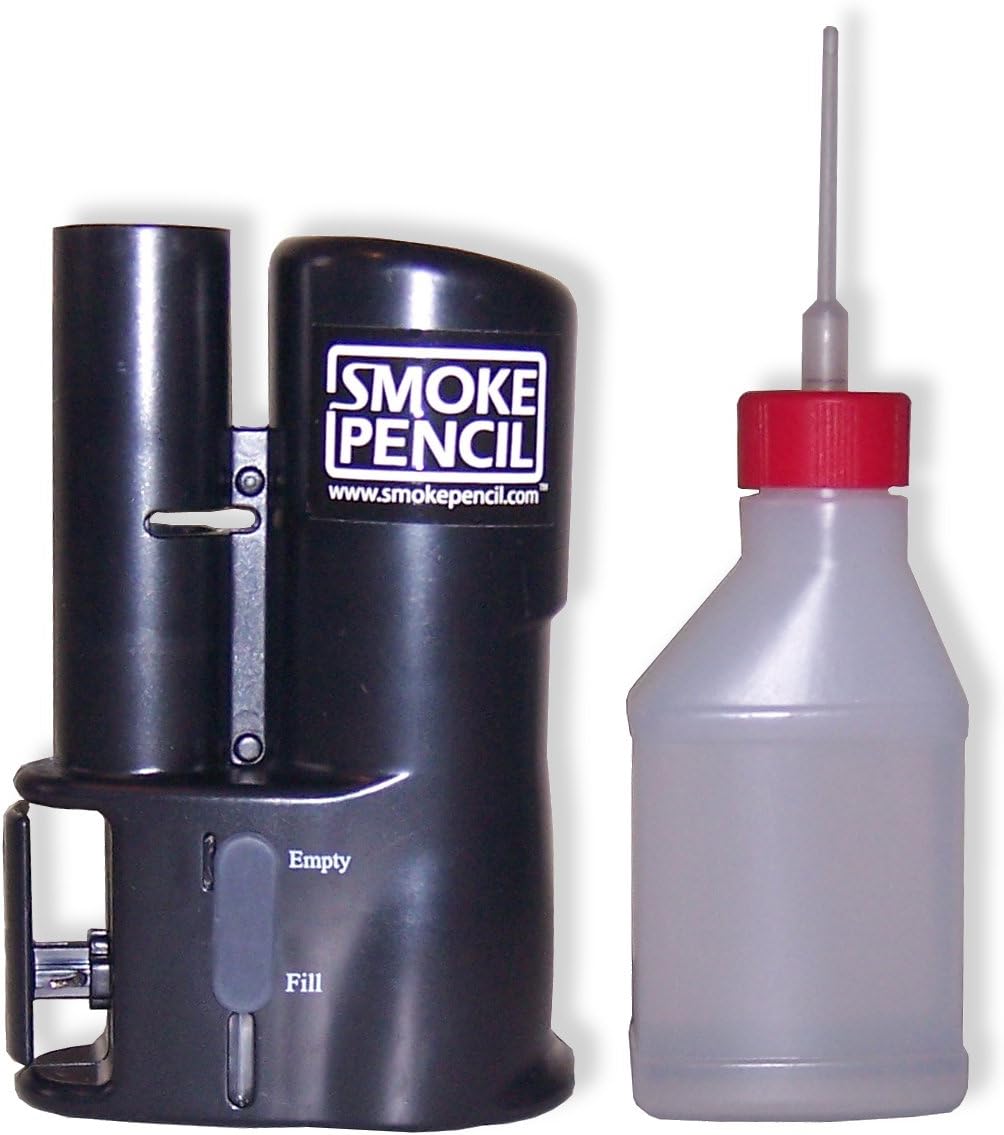 Smoke Pencil Air Leak Detection Hazer – Handheld Smoke Stick Draft Detector Machine with Fog Juice for Detecting Leaks, Puffer Tool for HVAC Technicians Energy Raters Auto Mechanics