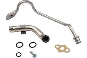 YHB Updated Turbo Feed & Drain Line Tube Compatible With Ford 6.0L F250 F350 F450 F550 904-192 625-210 - Powerstroke Diesel Updated Turbo Supply Feed Line Drain Tube
