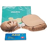 Laerdal Mini Anne Global Set - Inflatable CPR Manikin with Compression Clicker and Basic AED Trainer