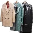 ANCOUS 40Pcs Clear Plastic Dry Cleaning Garment Bags Can be Hung Transparent Clothing Dust Cover.