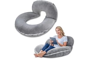Meiz Reading Pillow, Back Pillow for Bed Sitting Up, Reading Pillow for Bed Adult, Back Support Pillow, Use for Relaxing and 