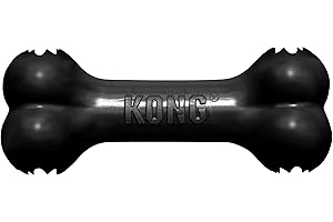 KONG Extreme Goodie Bone™ - Durable Rubber Dog Bone for Power Chewers, Black - For Medium Dogs