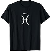 Pisces The Fish - Minimalist Zodiac Sign T-Shirt