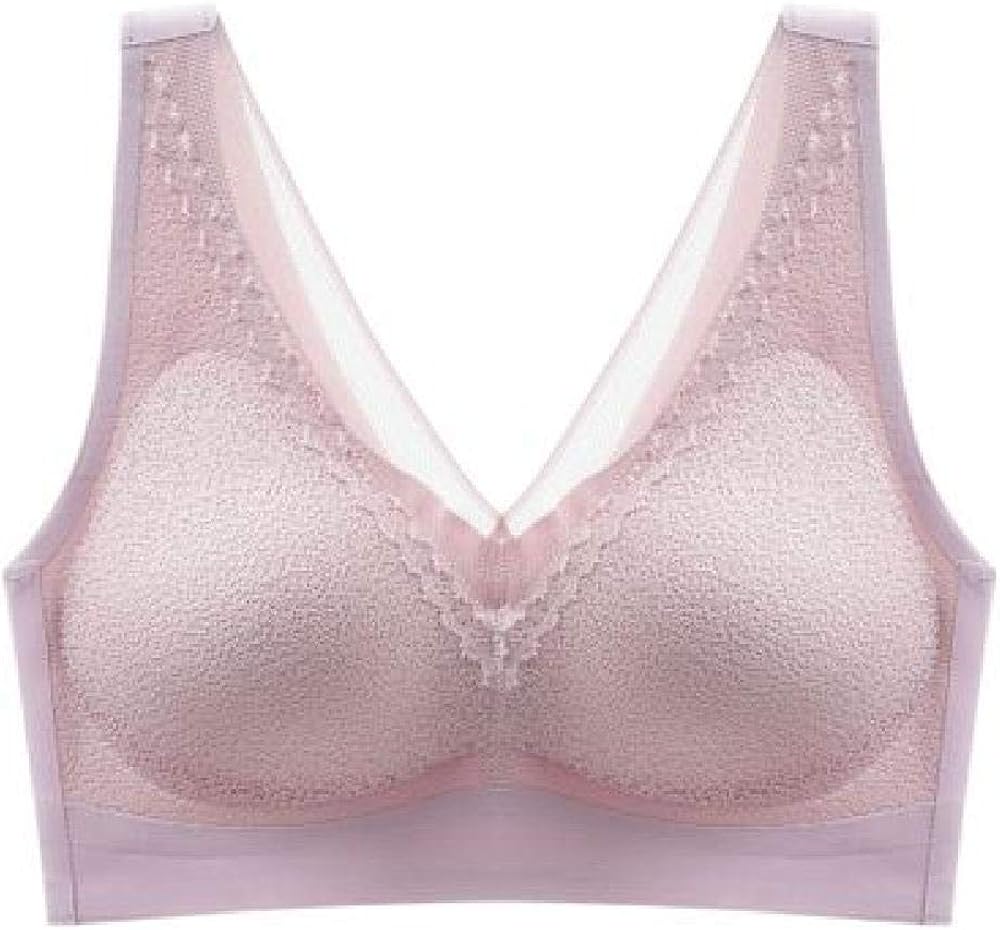 BH Damen Nahtloser BH Raffung Kissen Komfort BH Push Up BH Weste