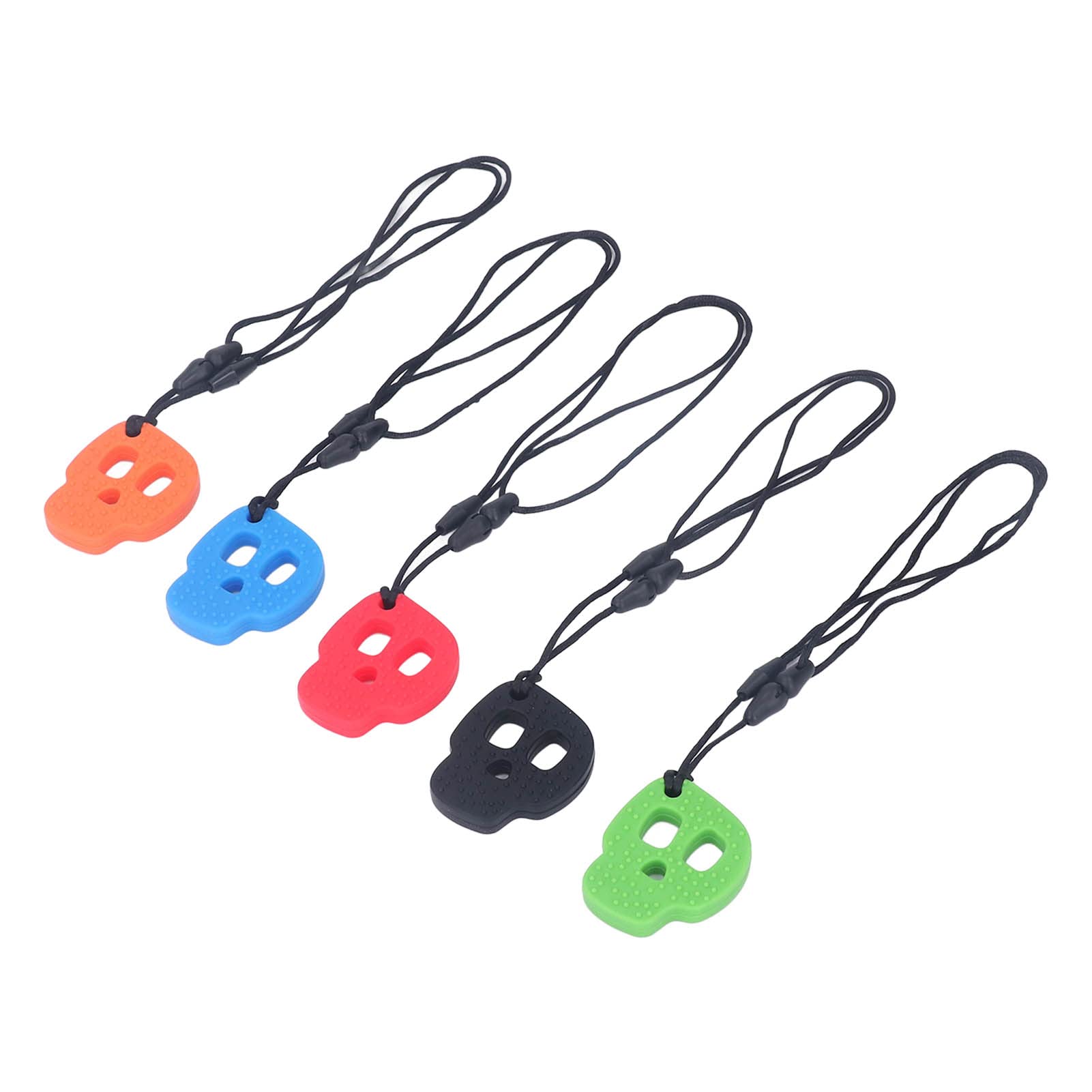 5pcs Chew Necklaces for Sensory Kids Silicone Oral Motor Aids Chewy Necklace for Autism, ADHD, Anxiety Provide Calming and Sensory Stimulation