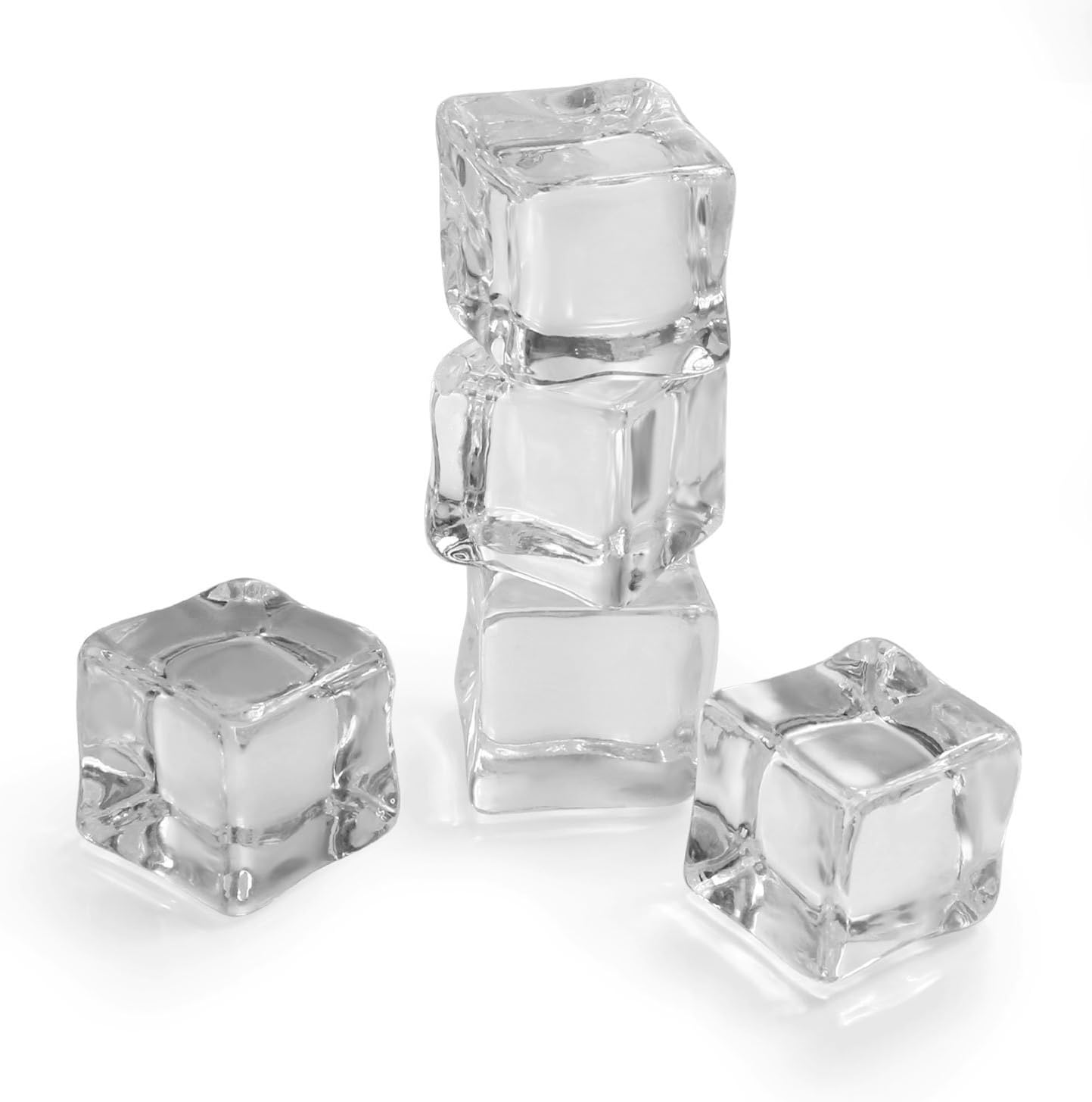 Landisun 24 Counts/Pack Fake Artificial Acrylic Ice Cubes