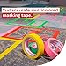 XFasten Multi Colored Painters Masking Tape Kids Craft Set, 1-Inch x 30 Yards, 6 Pack, Multicolor Masking Labelling Moving Tape Bulk for Boxes, Artists, Watercolor and Paint