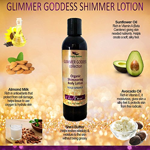 Organic Gold Shimmer Body Lotion Shimmer & Sparkle For All Skin Types