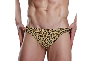 CHIC HOUSES Men's Sexy Bikini Swimsuit Swimwear Quick Dry Print Briefs
