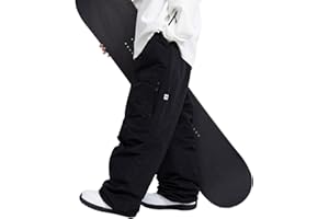 SNOWVERB Womens Mens Baggy Ski Insulated Pants Waterproof Cargo Snow Pants Snowboard Outdoor Hiking Pants for Winter Sports
