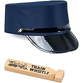Tigerdoe Conductor Costume - Train Driver - Train Engineer Costume - Conductor Hat - - (2 Pc Set) Navy Blue