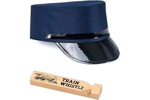 Tigerdoe Conductor Costume - Train Driver Costume - Conductor Hat - Train Engineer Costume - (2 Pc Set) Navy Blue