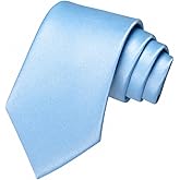 JEMYGINS Solid Color Tie Mens Necktie for Business and Wedding