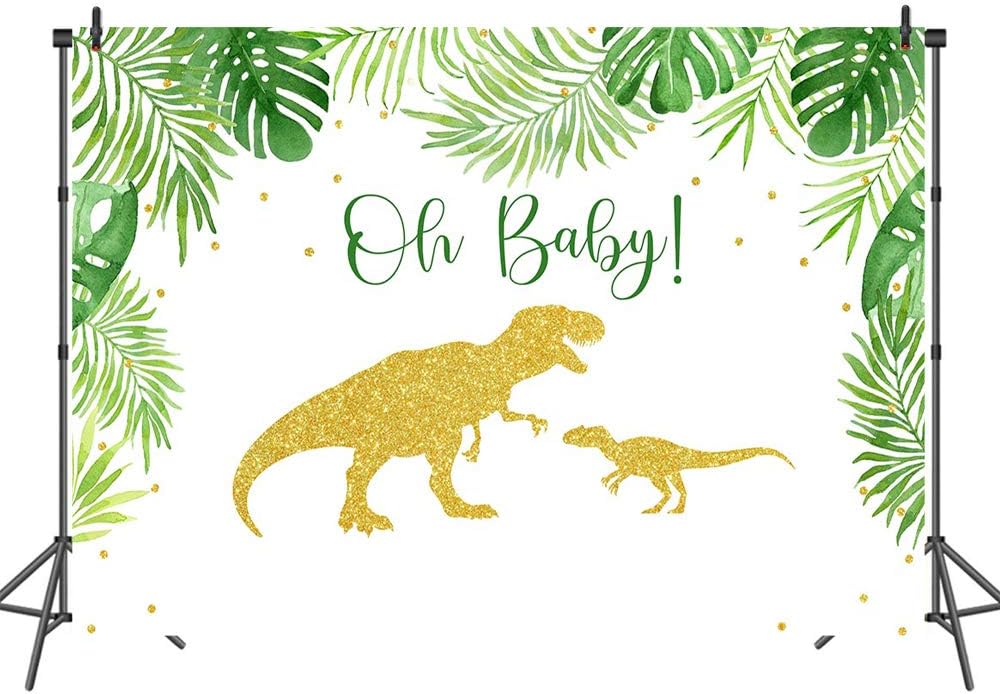 gold dinosaur baby shower