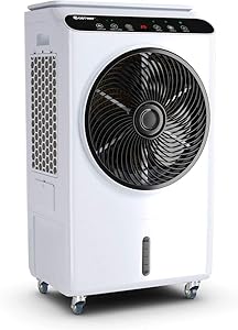 Toolsempire 3 IN 1 Portable Air Conditioner Fan Evaporative Air Cooler and Humidifier 26L Water Tank Capacity 3 Wind Speeds 3 Modes 12H Timer Setting LED Display Remote Control Industrial Fan 36 inch