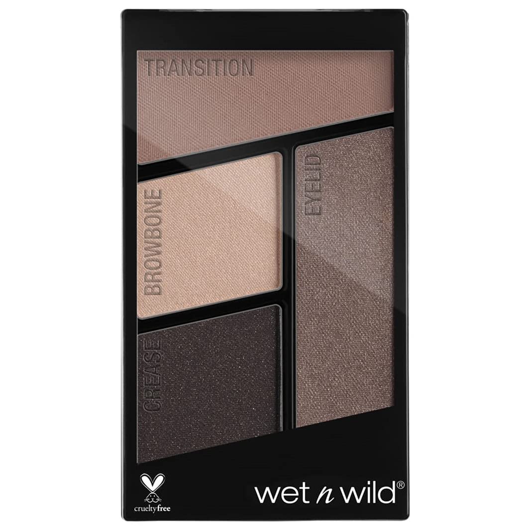 Wet 'n' Wild, Color Icon Eyeshadow Quads, Eyeshadow Palette with Shiny and Matte Eyeshadows, Long-Lasting and Easy-to-blend Formula, Silent Treatment