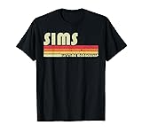 SIMS Surname Funny Retro Vintage 80s 90s Birthday