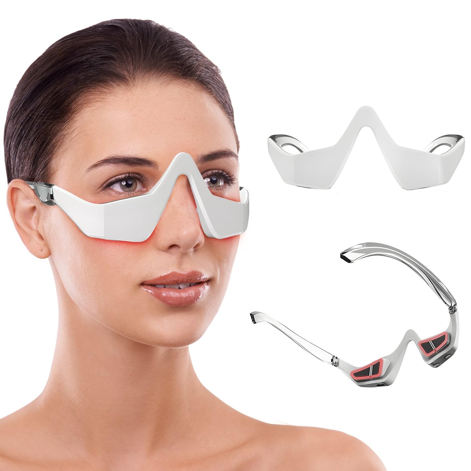 Photo 1 of (BAGGED) Passion 2 Queen LumiEye Under-Eye Light Therapy Massager Glasses – Dual-Mode Red & Blue Light Therapy with Soothing Eye Massage for Fatigue, Puffiness, Dark Circles & Wrinkle Reduction