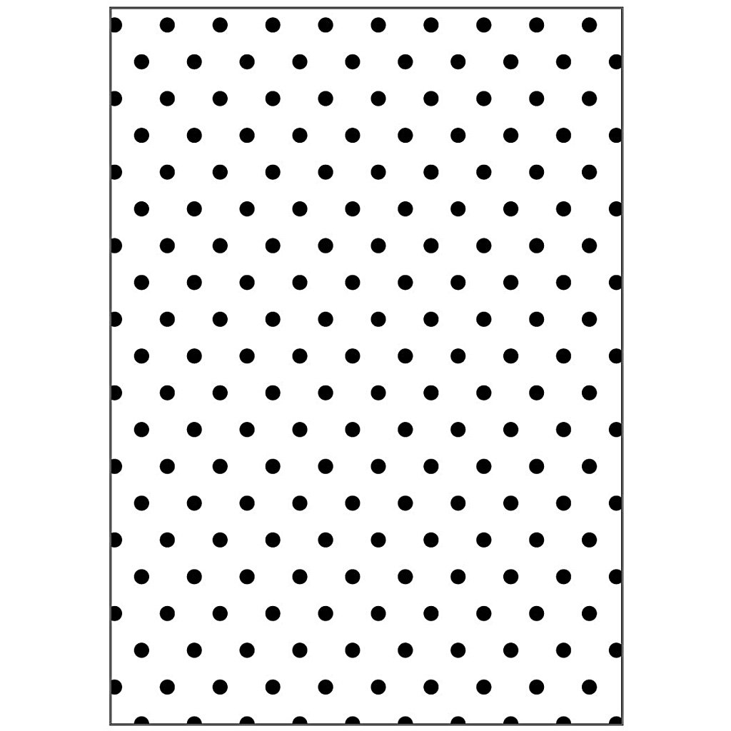 Embossing Folder, size 13x18,5 cm, thickness 2 mm, polka dot, 1pc