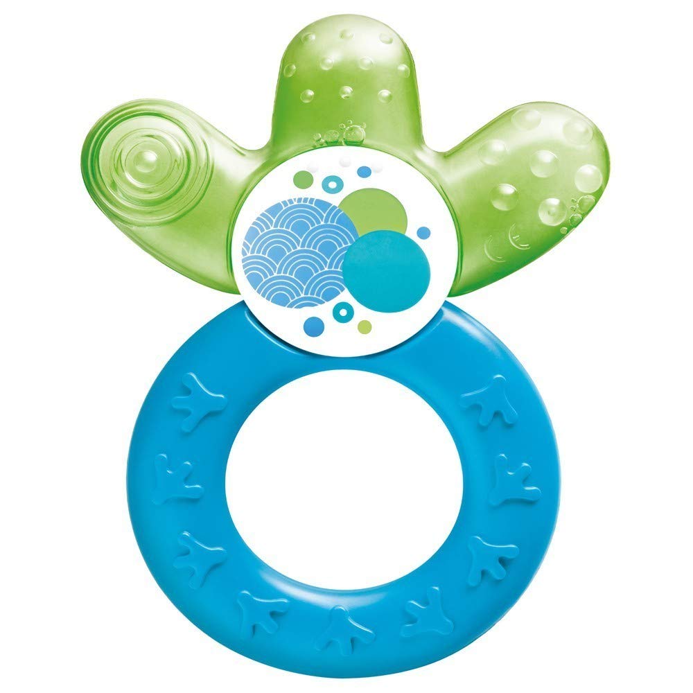 MAM Cooling Ring 4+ Months, Chewable Teether, Cooling and Soothing Effect - Random Color/Random Design