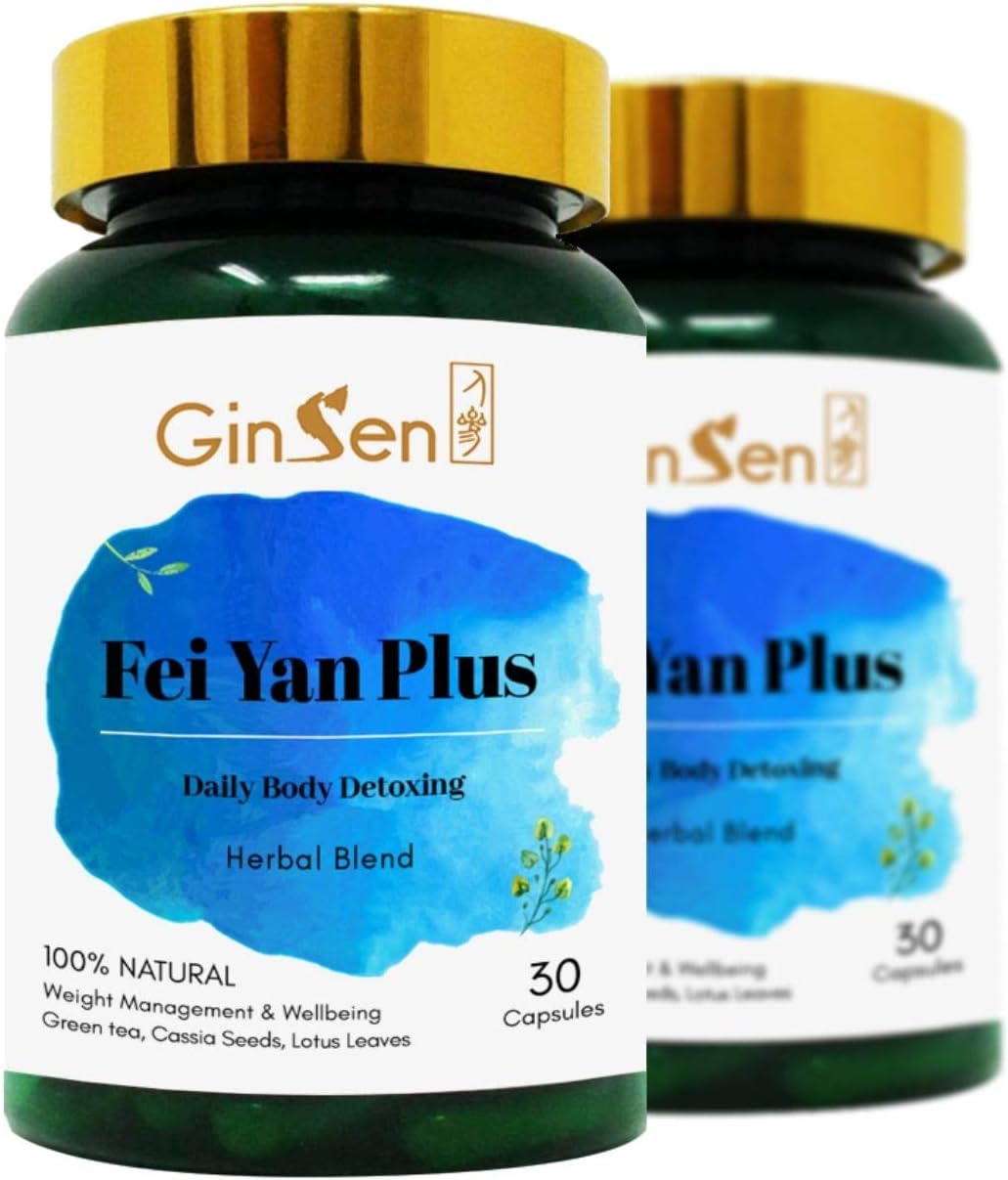 GinSen 2 x Fei Yan Plus (60 Caps) with Feiyan Tea Extract Helps with