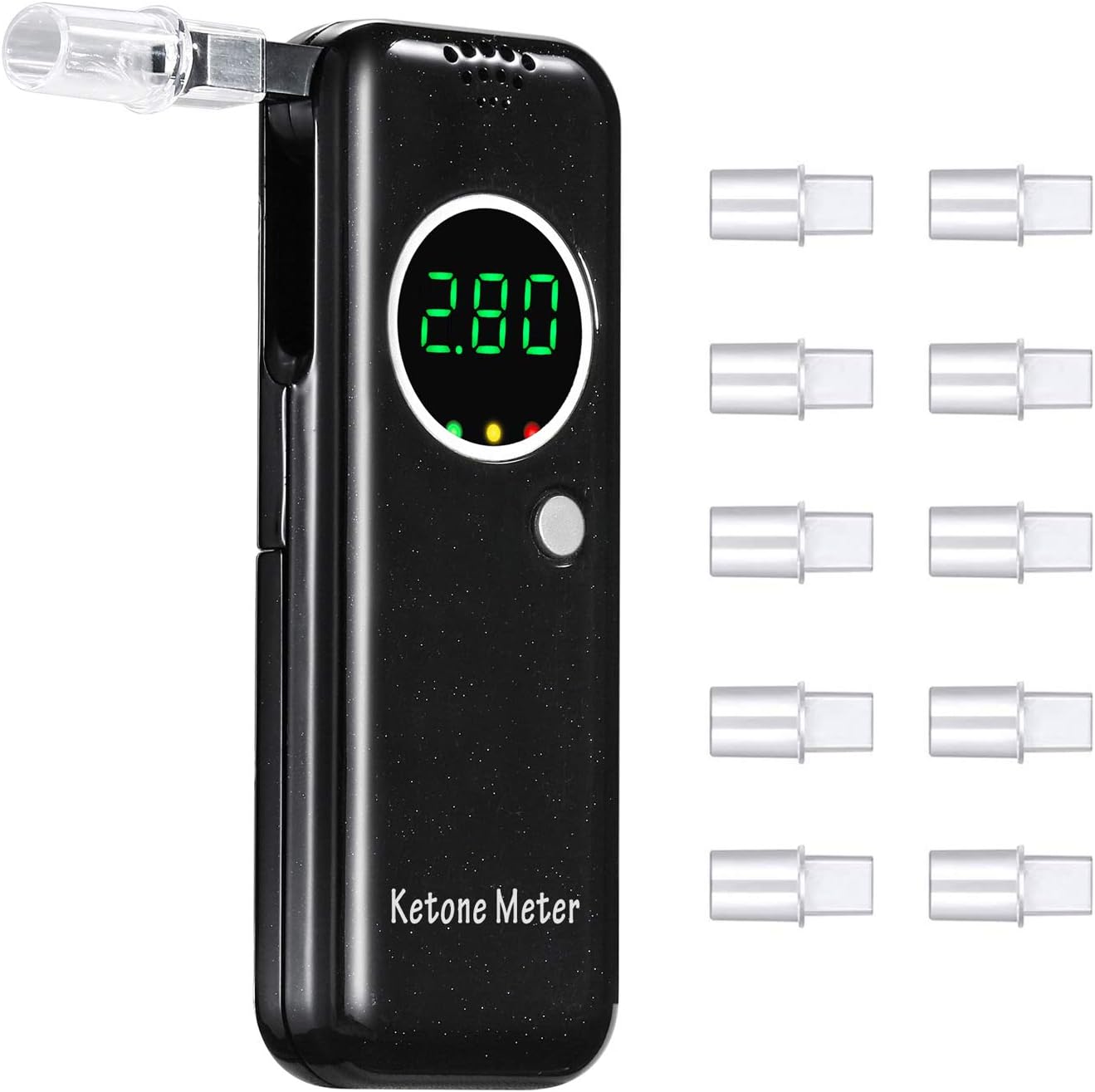 GDbow Ketosis Monitor, Ketone Breath Meter Digital LCD Display, Only Breathe with The Device, Black